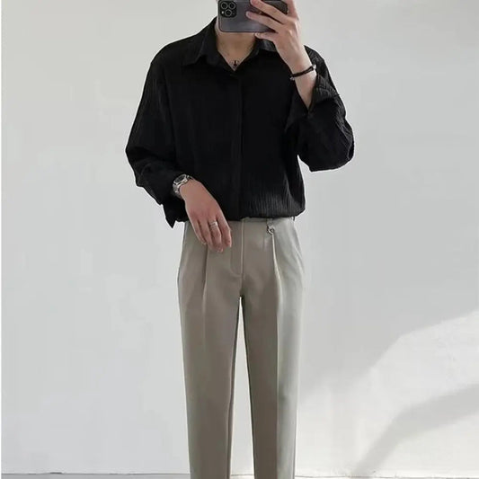 Chemise Homme Élégante avec Boutonnage et Coupe Raffinée