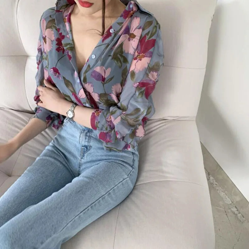 Blouse d’été en chiffon légère pour femme