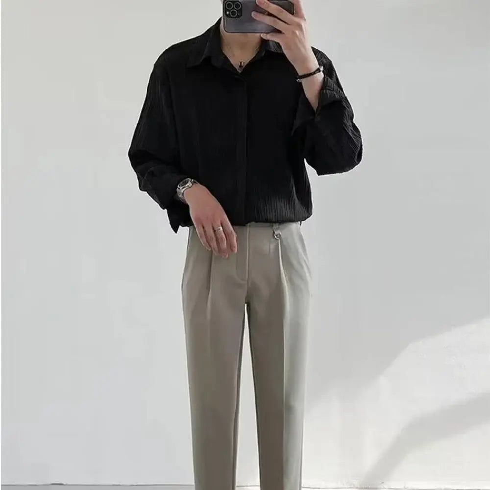 Chemise Homme Élégante avec Boutonnage et Coupe Raffinée